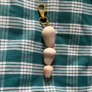 Gold and Cream Keychain Accessory